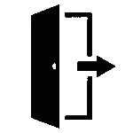 183444579 exit icon open doors arrow to the outside emergency exit from the room removebg preview
