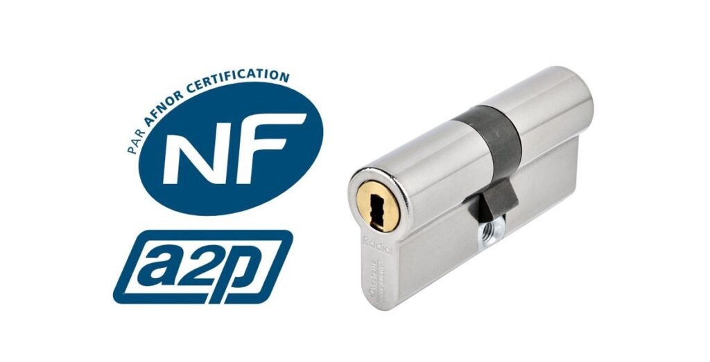 Logo de la certification A2P, garantie de résistance pour une porte blindée contre l'effraction.